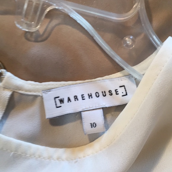 Shear dressy cream blouse - Picture 5 of 8